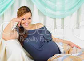 Portrait of a young pregnant girl