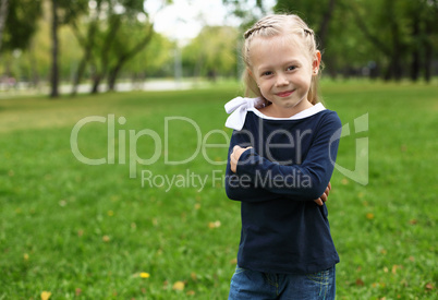 Little girl in park