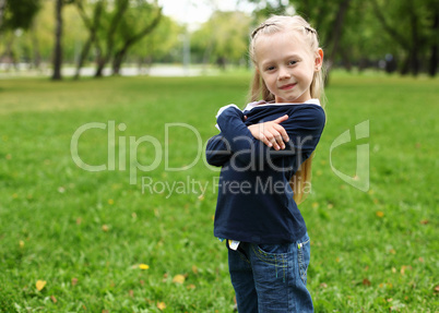Little girl in park