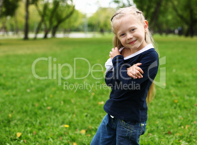 Little girl in park