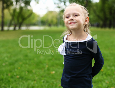 Little girl in park