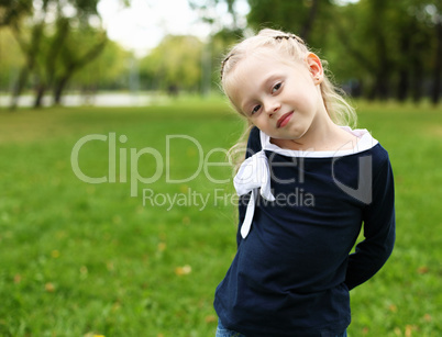 Little girl in park