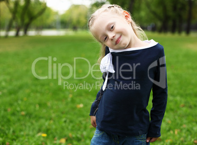 Little girl in park