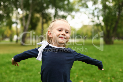 Little girl in park