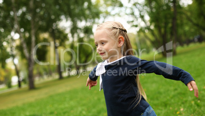 Little girl in park