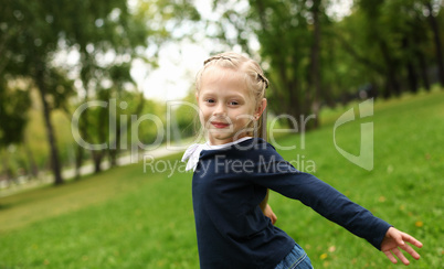 Little girl in park