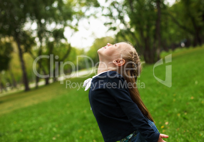 Little girl in park