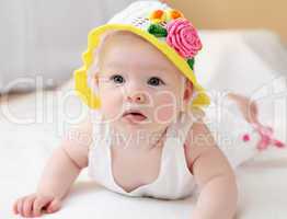 cute baby in hat