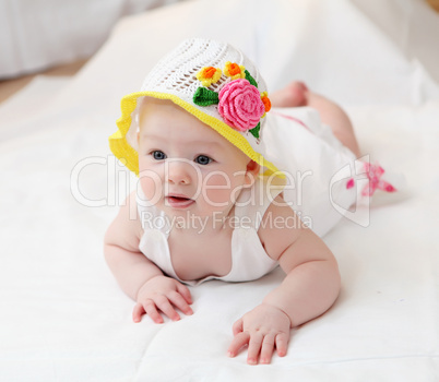 cute baby in hat