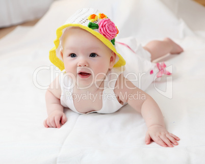 cute baby in hat