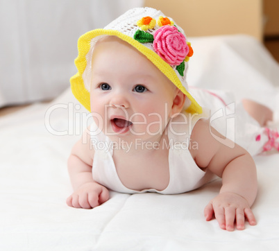 cute baby in hat