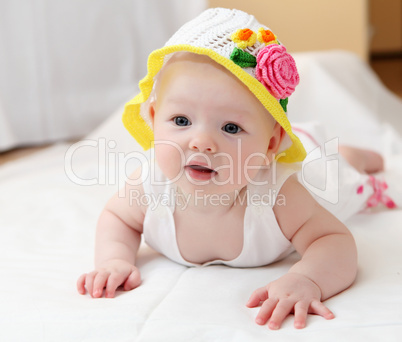 cute baby in hat