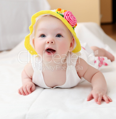 cute baby in hat