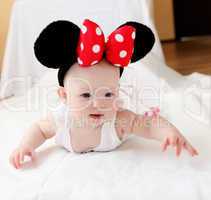 little baby with mouse ears