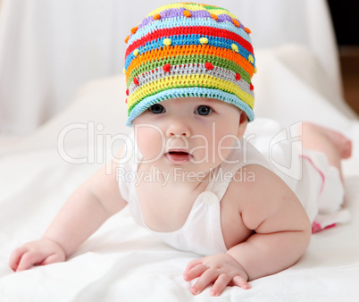 cute baby in hat