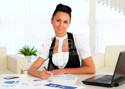 young business woman in the office