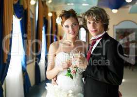 shot young couples entering into marriage