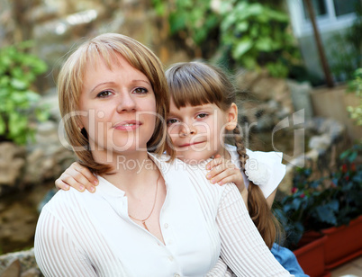 young mother with her little daughter