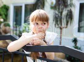 portrait of little girl outdoors