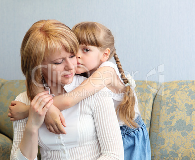 young mother with her little daughter