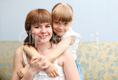 young mother with her little daughter