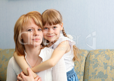 young mother with her little daughter