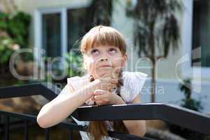 portrait of little girl outdoors