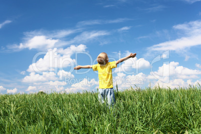 little boy outdoors