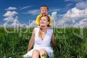 mother with her child outdoor