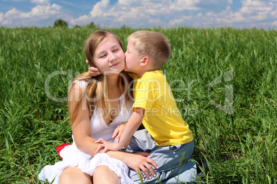 mother with her child outdoor