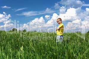 little boy outdoors