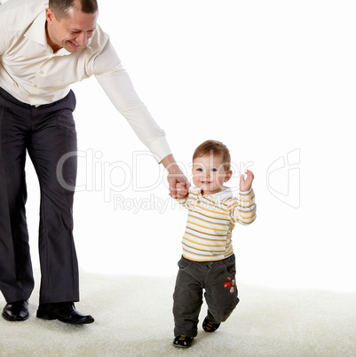 little baby learning how to walk