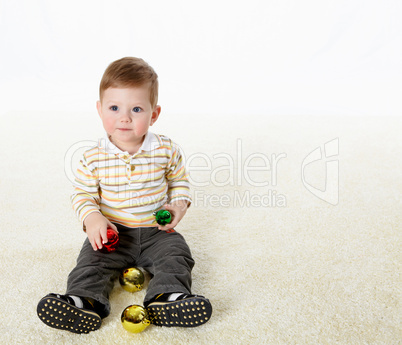 portrait of a little child in studio