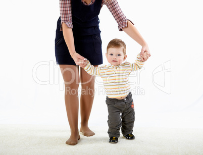 little baby learning how to walk