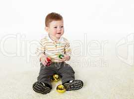 portrait of a little child in studio