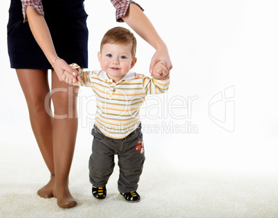 little baby learning how to walk