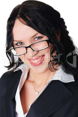 young charming brunette in a business suit young charming brunette in a business suit