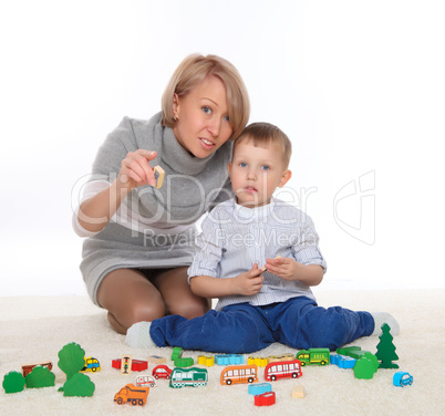 mother and son at home