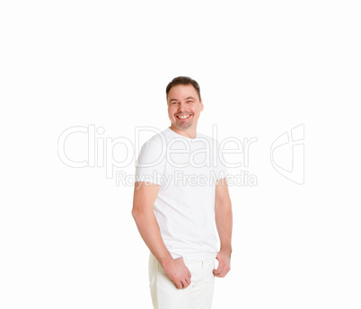 portrait of a handsome man in studio