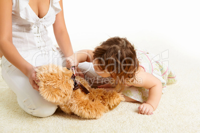 portrait of a little child in studio