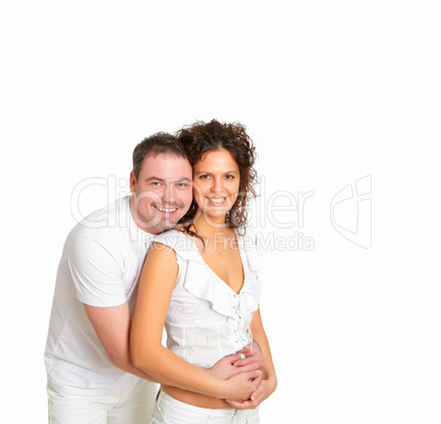 a happy young couple in love