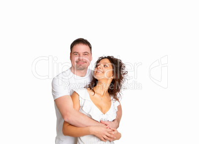 a happy young couple in love