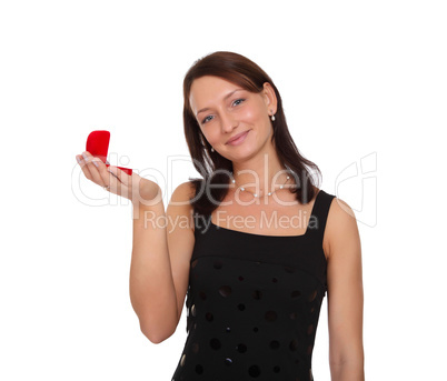 woman  with a jewelry box