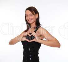 woman  with a heart symbol