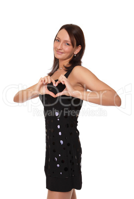 woman  with a heart symbol