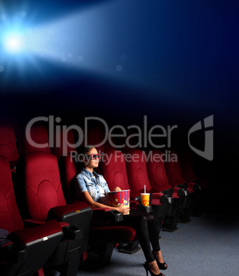 Young girl in cinema