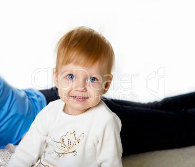 portrait of a little child in studio