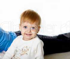 portrait of a little child in studio