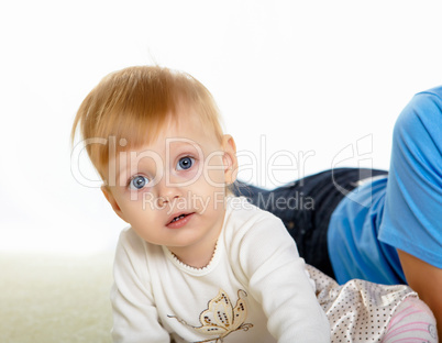 portrait of a little child in studio