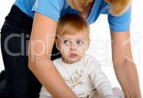 portrait of a little child in studio